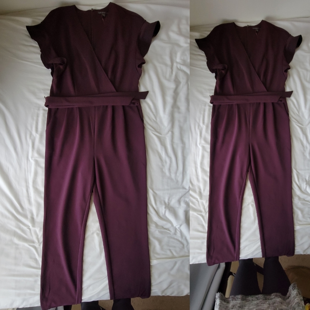 Spense Petite, petite medium, eggplant, jumpsuit
